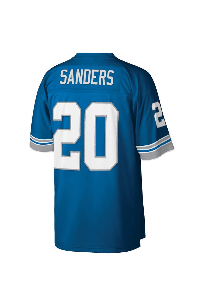 Men's Mitchell & Ness Barry Sanders Blue Detroit Lions Big & Tall 1996 Retired Player Replica Jersey, Alternate, color, Blue