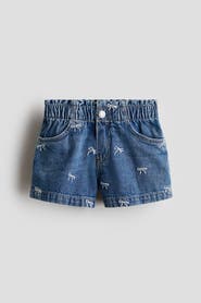 H&M Embroidered denim shorts