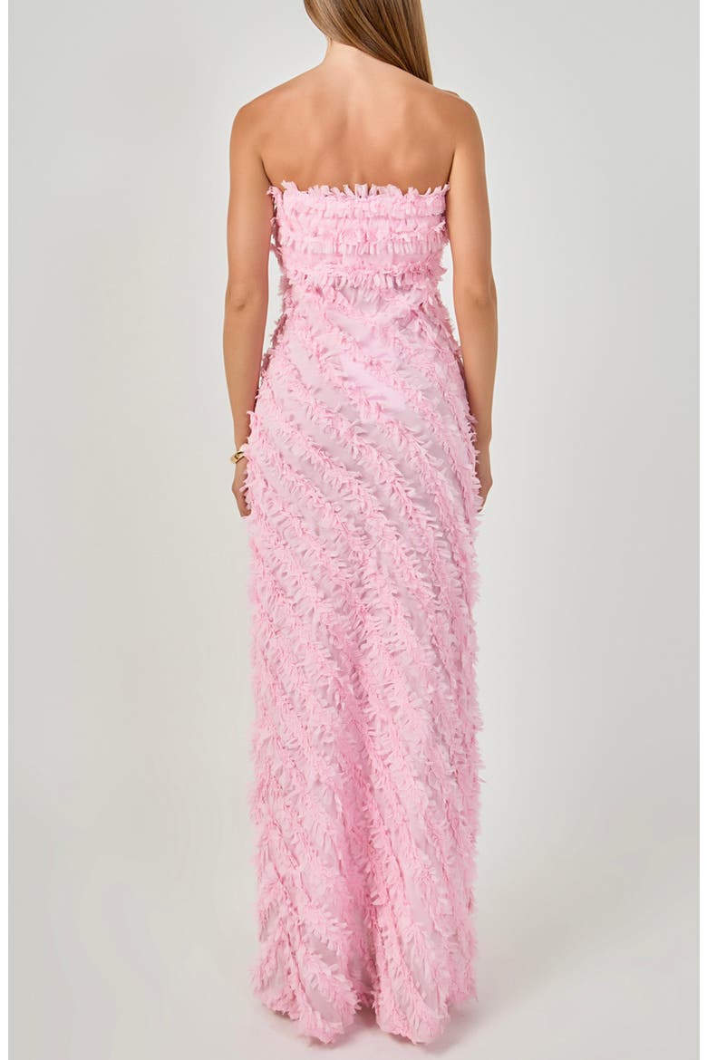 Strapless Ruffled Maxi Dress, Alternate, color, PINK