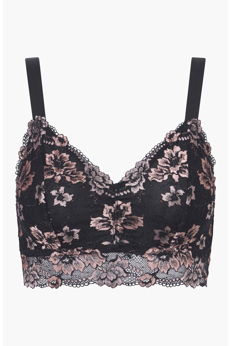 Savona Curvy Longline Bralet, Alternate, color, Black/Mandorla