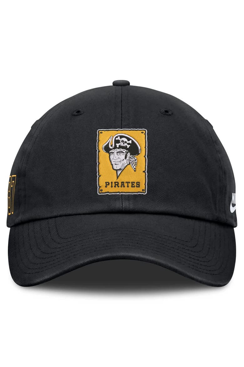 Men's Nike Black Pittsburgh Pirates Cooperstown Club Adjustable Hat, Alternate, color, Black