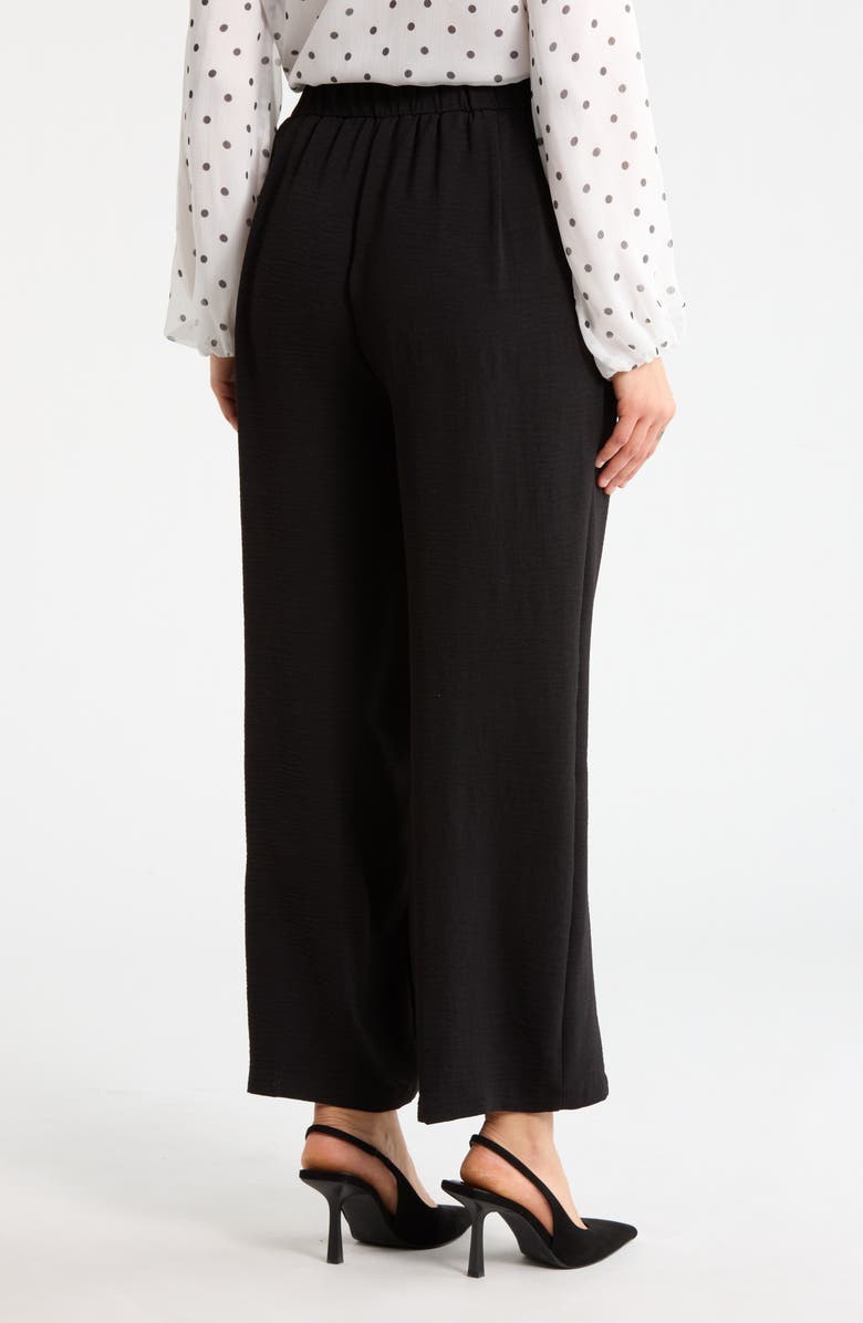 Adrianna Papell Side Belted Airflow Wide Leg Pants, Alternate, color, Black
