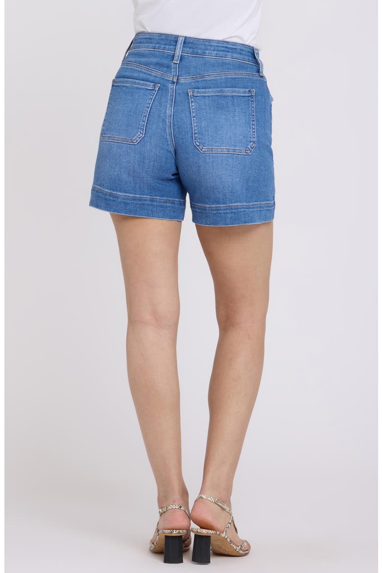Berkyn Patch Pocket High Waist Denim Shorts, Alternate, color, BLUE PARADISE