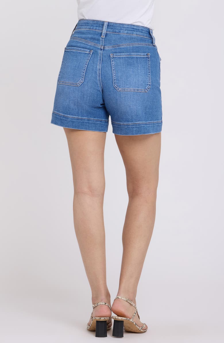 NYDJ Berkyn Patch Pocket High Waist Denim Shorts, Alternate, color, 