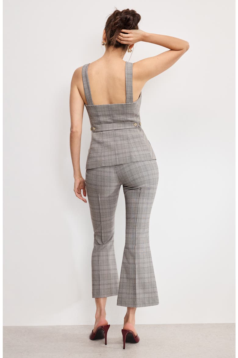 Plaid Kick Flare Pants, Alternate, color, GLEN PLAID001