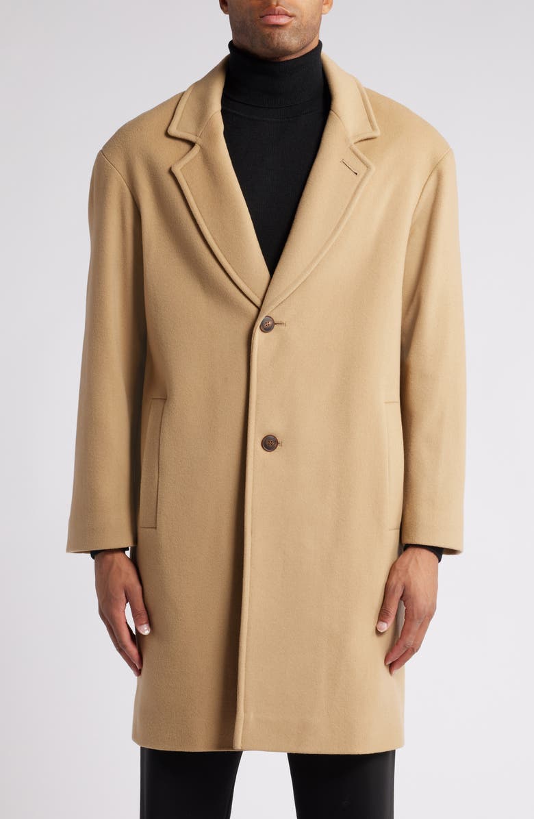 Fleurette Oscar Wool Topcoat, Alternate, color, Camel