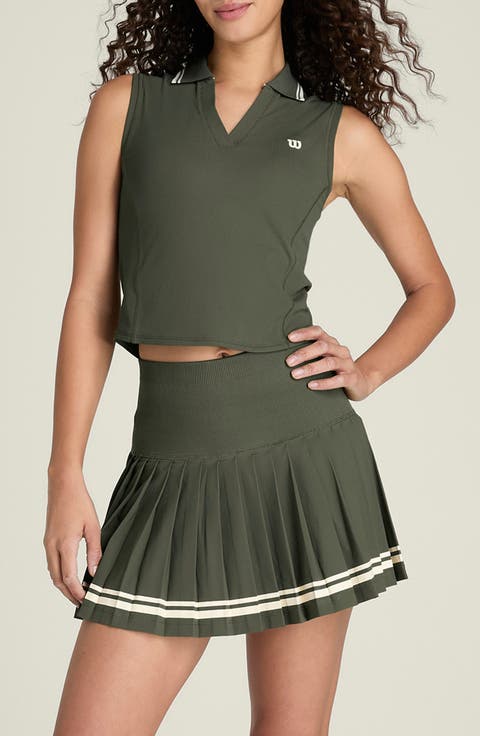 Rib Sleeveless Performance Polo