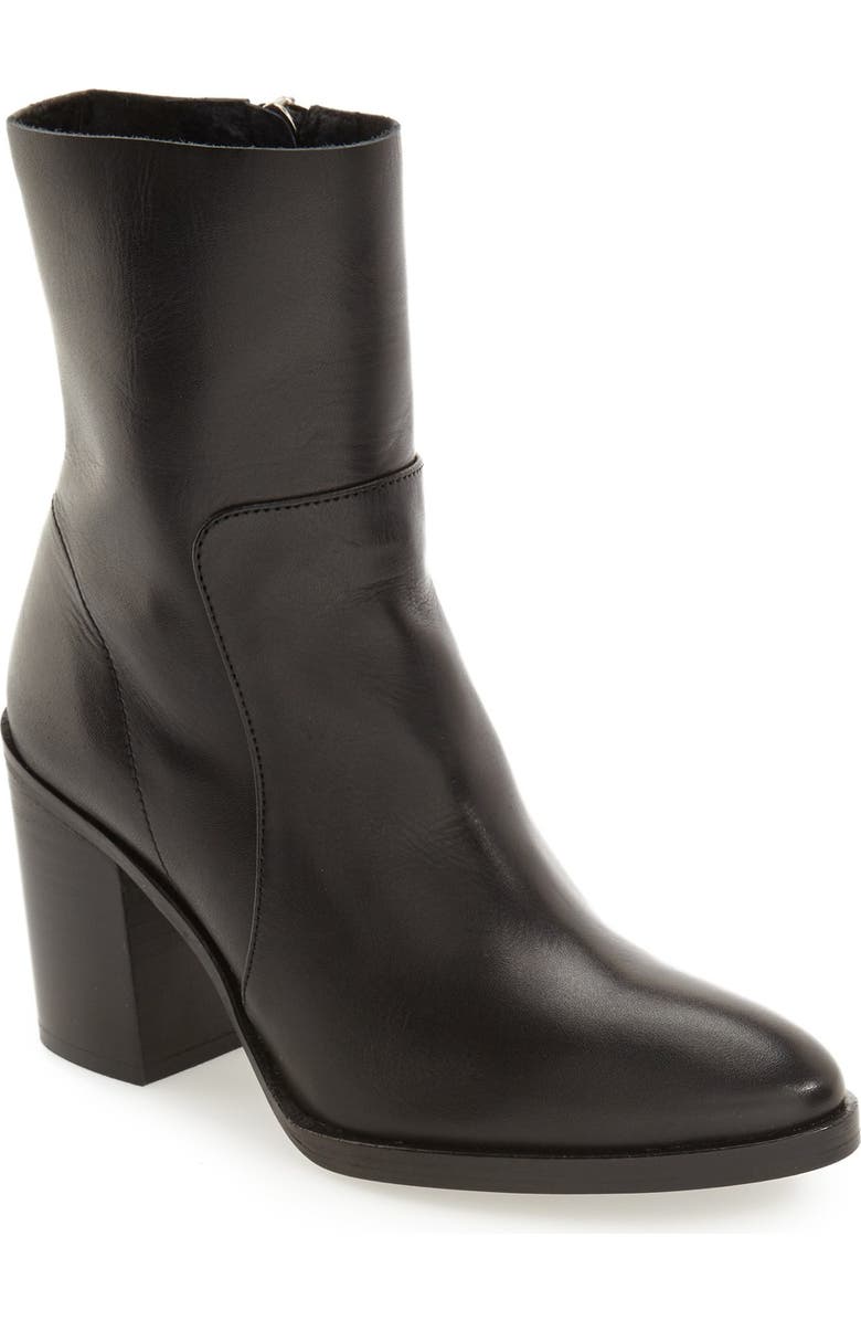 Topshop 'Million' Pointy Toe Zip Boot, Main, color,