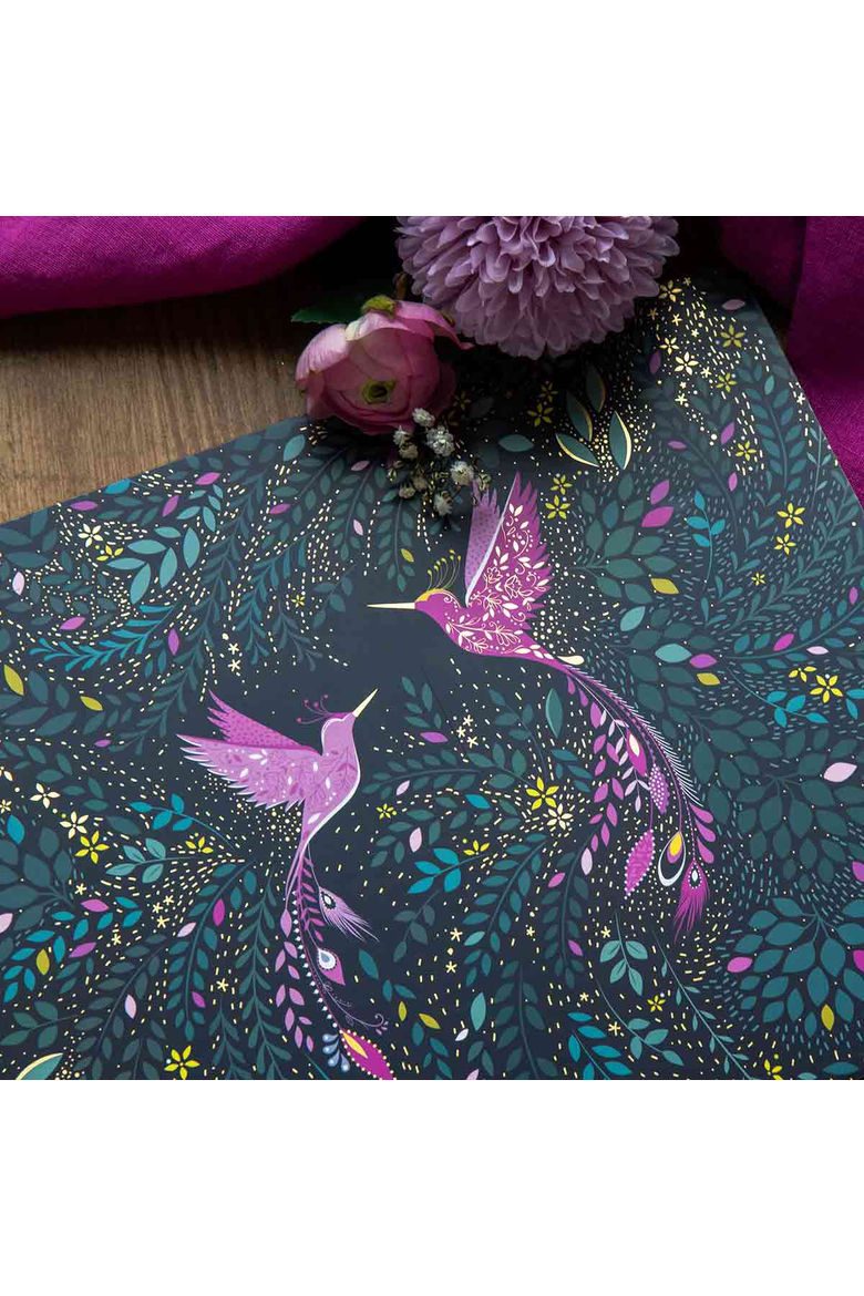 Sara Miller India Set of 4 Cork Back Placemats, Alternate, color, Blue