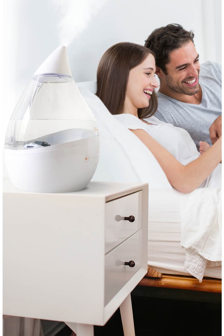 Drop 2.0 4-in-1 1-Gallon Cool Mist Humidifier, Alternate, color, CLEAR/ WHITE