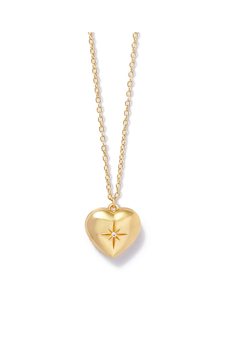 Astley Clarke Gold Mini Heart Locket Necklace, Main, color, Gold