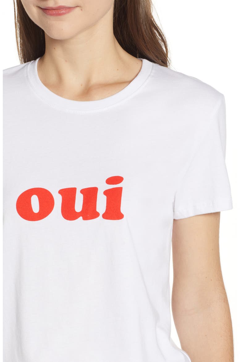 Oui Tee, Alternate, color, WHITE