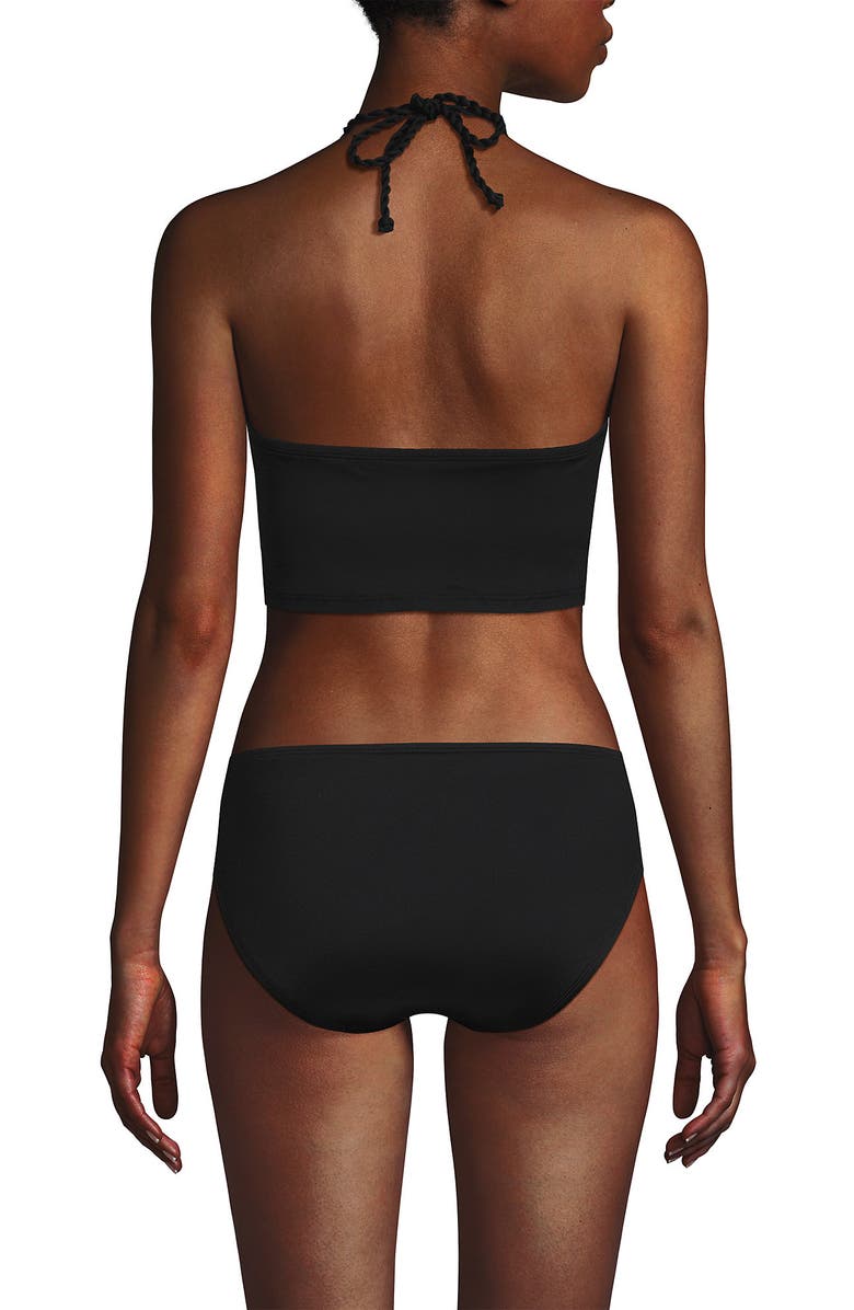 Lands' End High Neck Halter Bikini Top, Alternate, color, Black