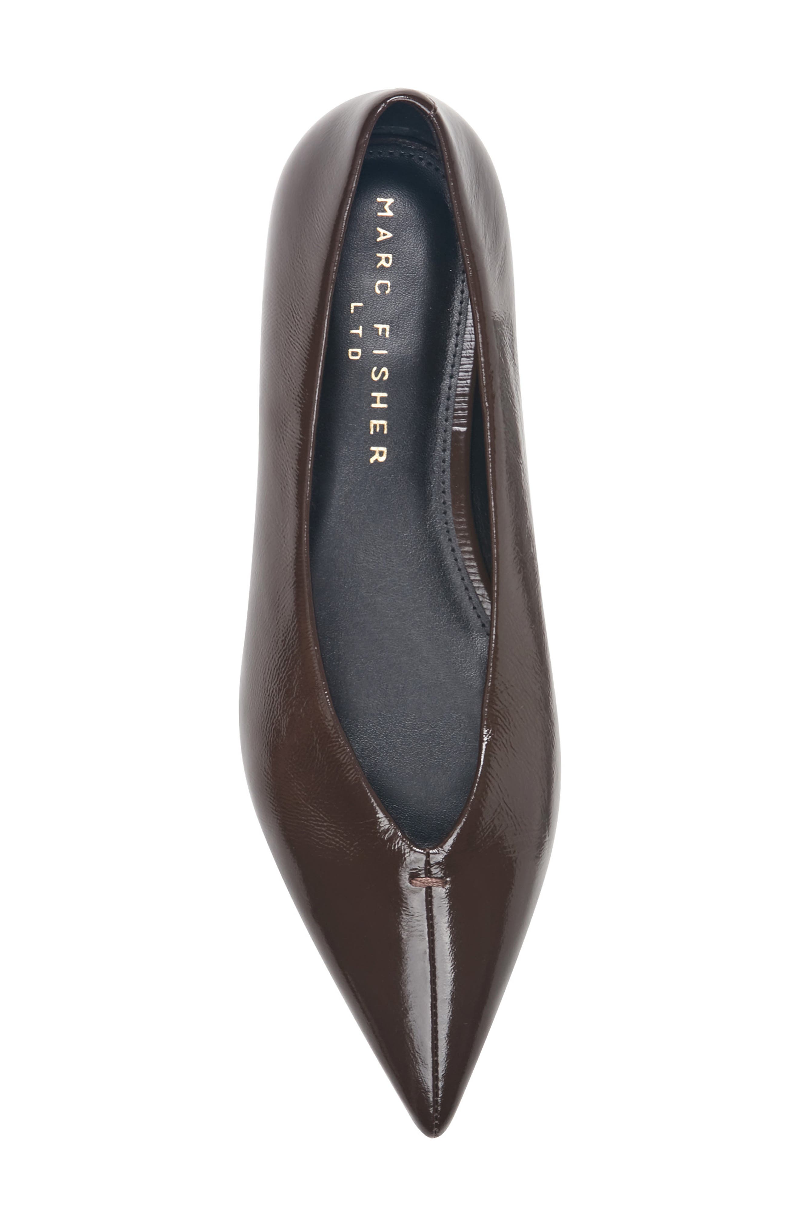 Casee Pointed Toe Flat, Alternate, color, DARK BROWN