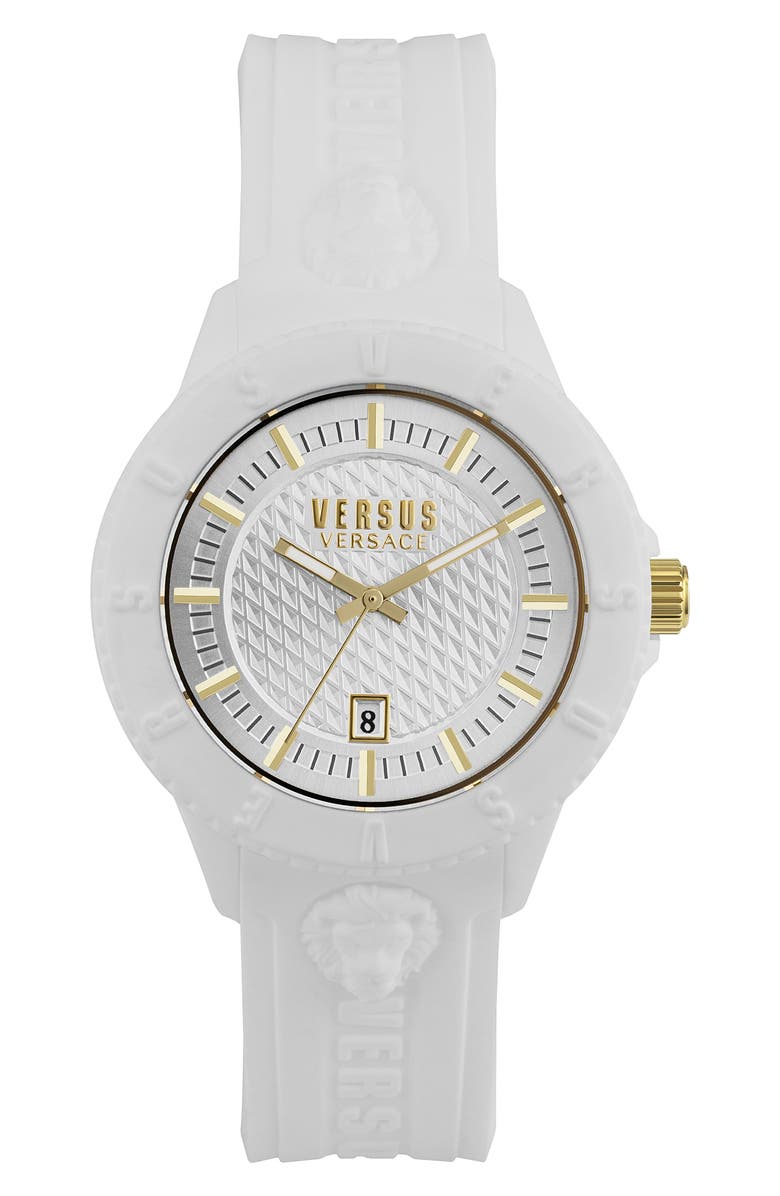 VERSUS Versace Tokyo Silicone Strap Watch, 42mm, Main, color, 
