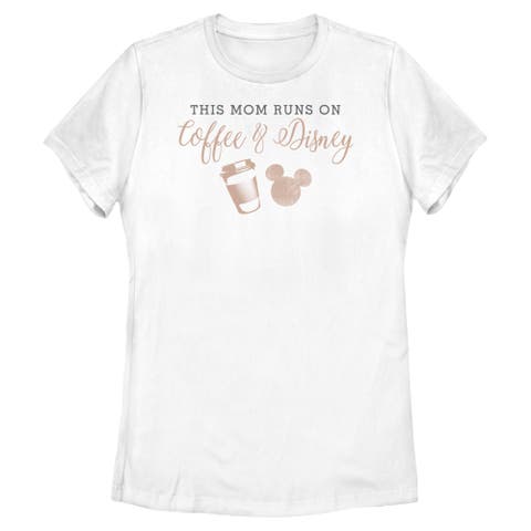 Women's Mickey & Friends This Mom Runs On Coffee  Graphic T-Shirt