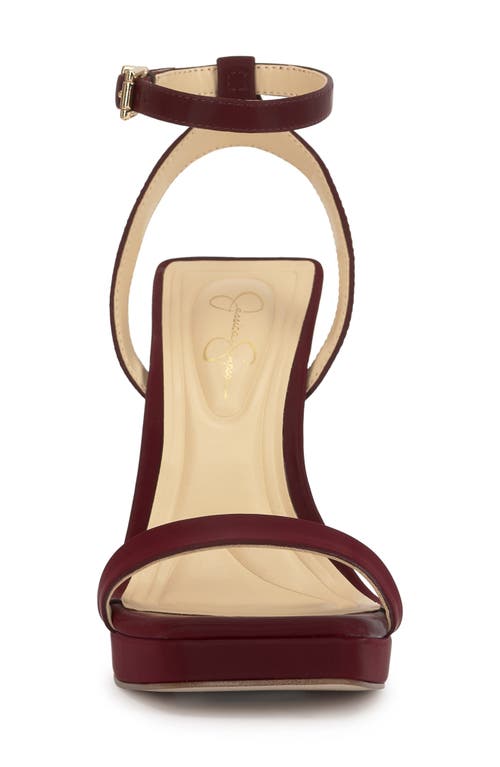 Jessica Simpson Adonia Ankle Strap Platform Sandal In Red