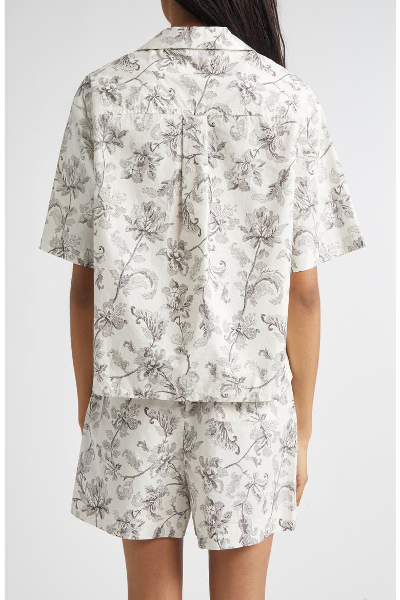 Journey Boxy Button-Up Shirt, Alternate, color, DUSTY WHITE/ BLACK