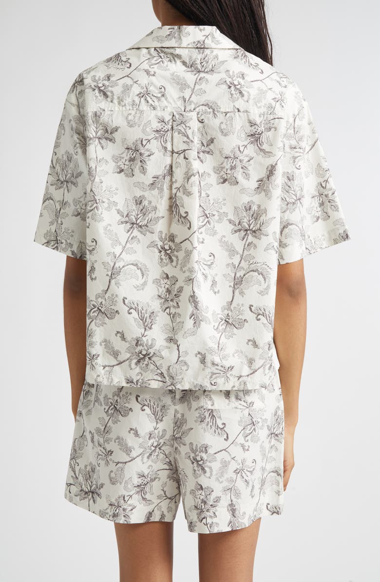 Golden Goose Journey Boxy Button-Up Shirt, Alternate, color, Dusty White/ Black