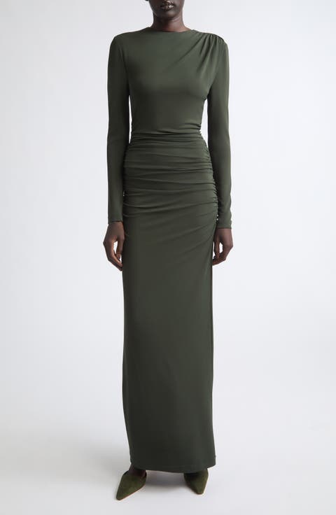 Ruched Jersey Gown