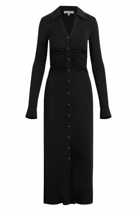 The Naomi Ruched Long Sleeve Maxi Dress
