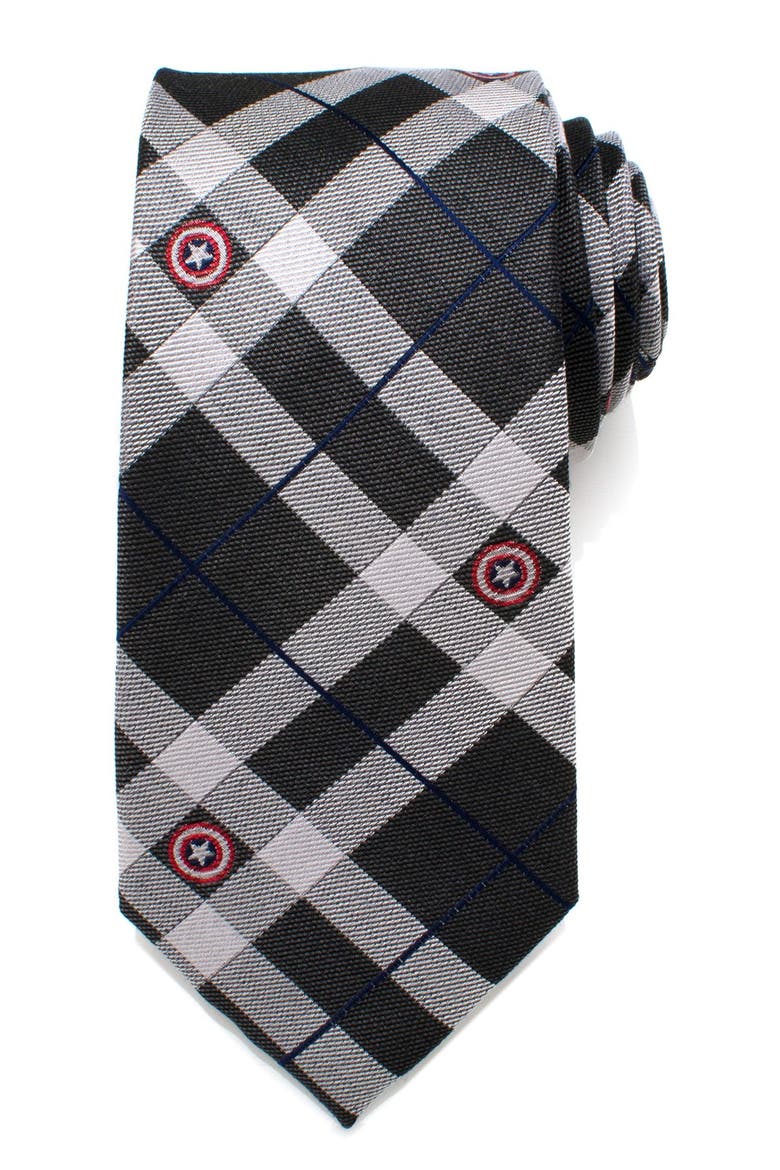 'Captain America' Silk Tie, Main, color, MULTI