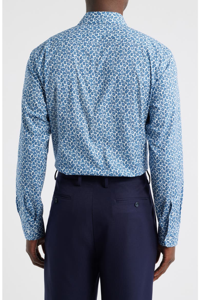 Roma Paisley Cotton Stretch Poplin Dress Shirt, Alternate, color, STAMPA F.DO BIANCO