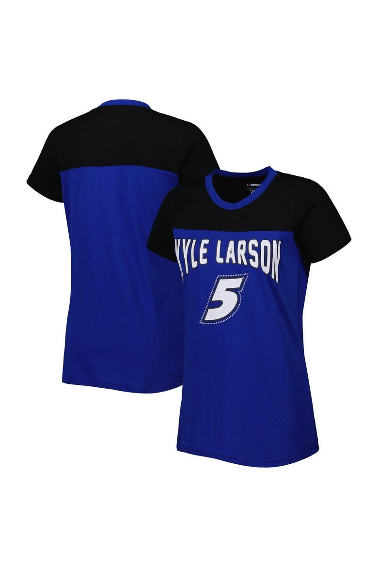 Women's G-III 4Her by Carl Banks Royal Kyle Larson Box Score T-Shirt, Main, color, Royal