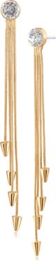 JARDIN Crystal Snake Chain Drop Earrings