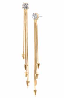 JARDIN Crystal Snake Chain Drop Earrings