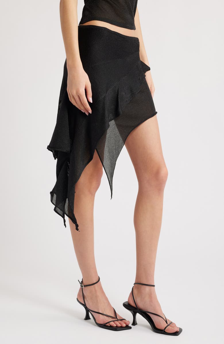 LIONESS Palisade Layered Asymmetric Miniskirt, Alternate, color, 