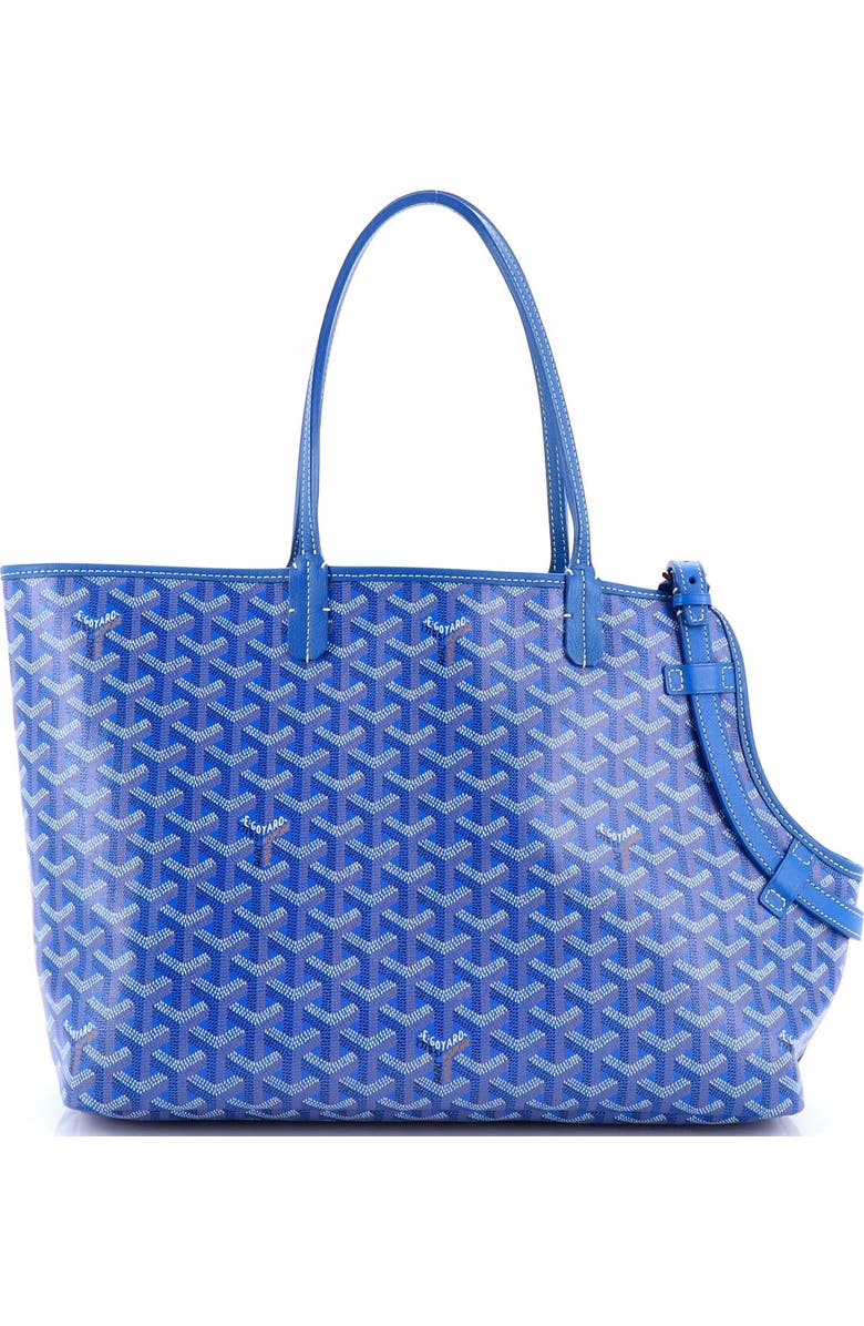 Pre-Owned Goyard Chien Gris Pet Carrier Tote Coated Canvas, Alternate, color, Blue