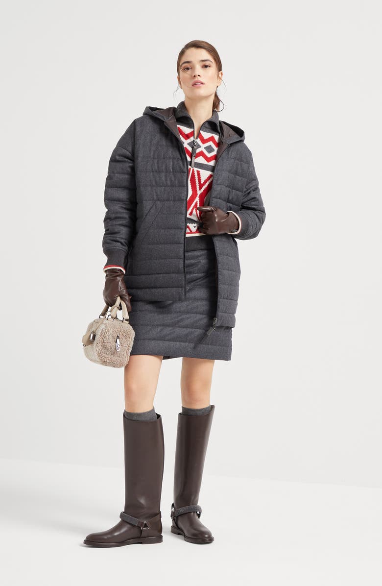 Brunello Cucinelli Quilted Mini skirt, Alternate, color, 