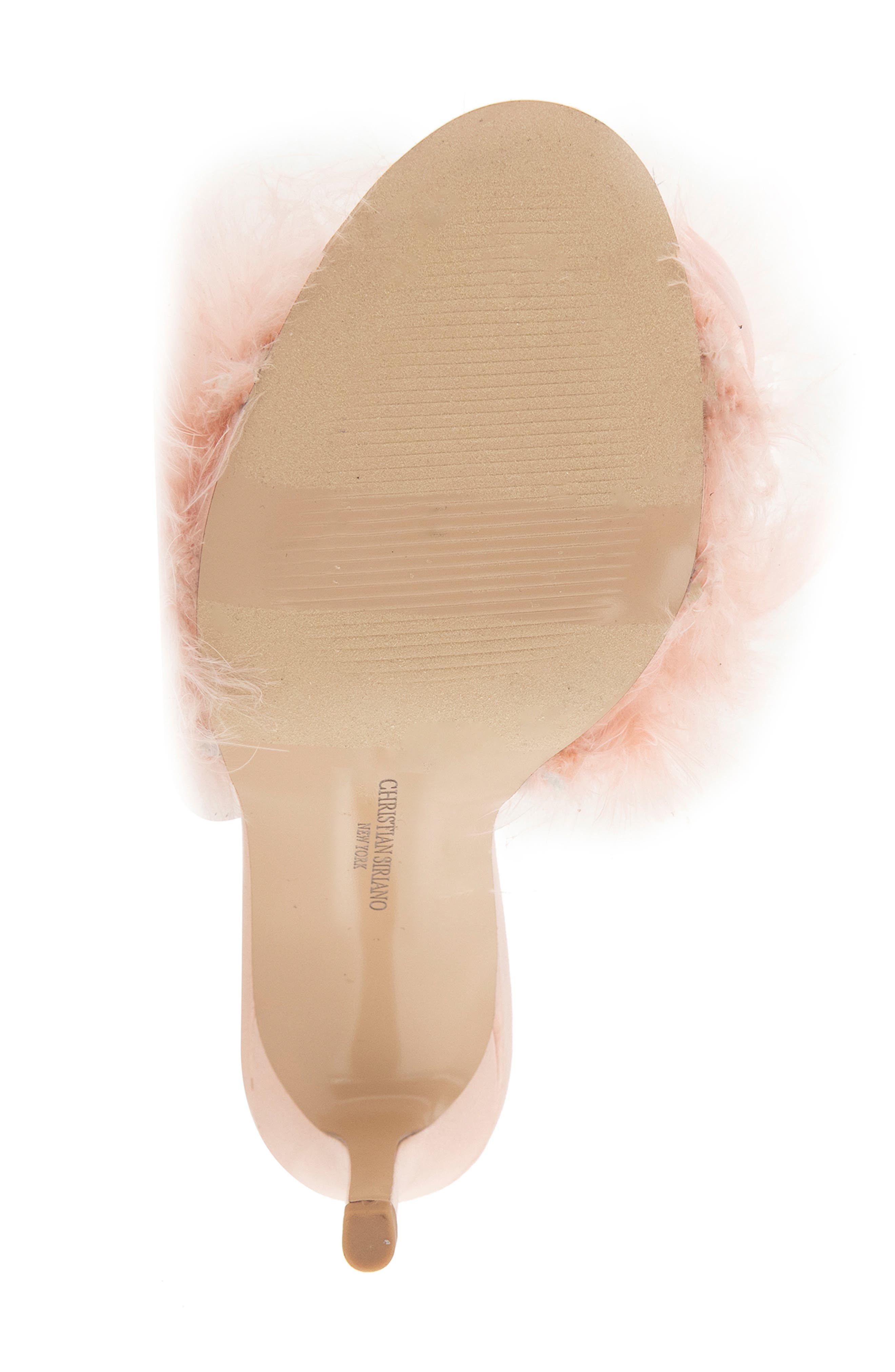 Jazeily Feather Slide Sandal, Alternate, color, BLUSH