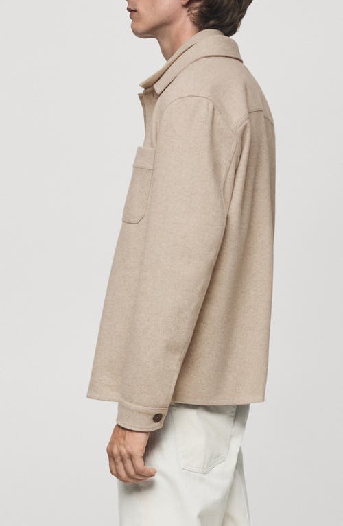 Mango Men's Regular-fit Button-down Shirt In Sand