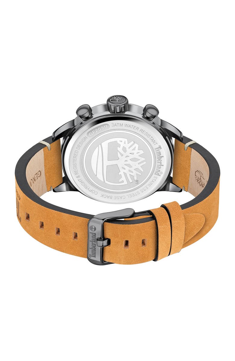 Timberland Men's Multifunction Leather Strap Watch, Main, color, 