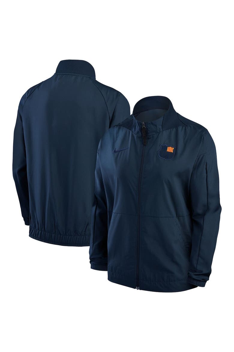 Women's Nike Blue Barcelona Team Anthem Raglan Performance Full-Zip Jacket, Main, color, Blue