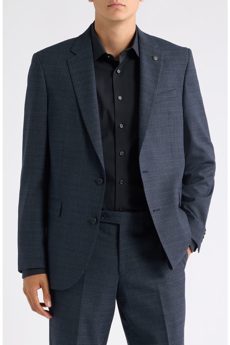 Ross Textured Wool Blend Suit, Alternate, color, MID BLUE