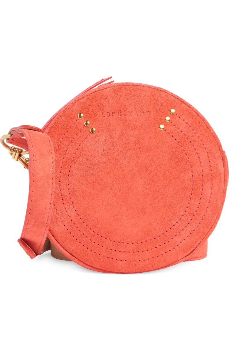 Longchamp Round Belt Bag, Main, color, Coral