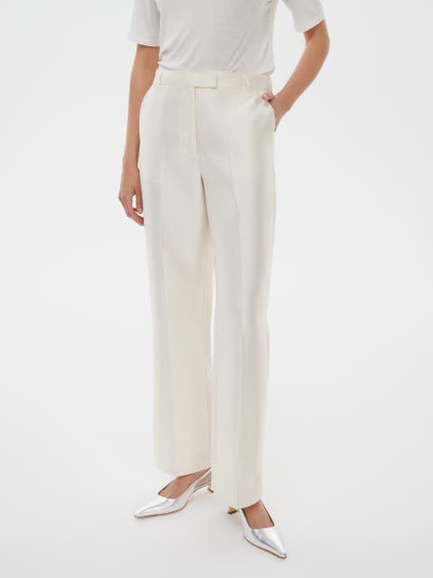 Bridal Tailored Silk Wool Pants