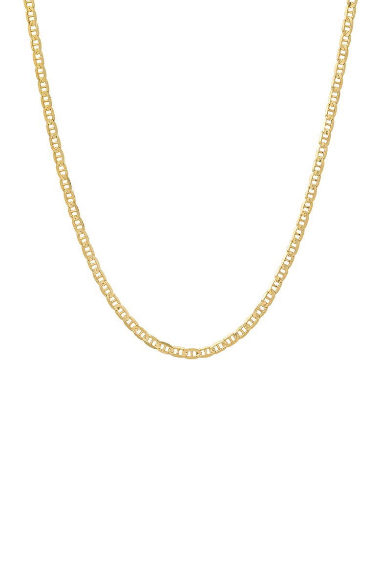 Queen Jewels 14K Gold 20" Mariner Chain Necklace, Main, color, Gold