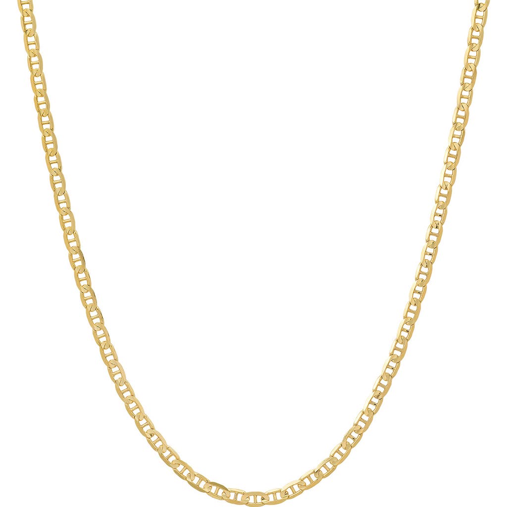 Queen Jewels 14k Gold 18" Mariner Chain Necklace In Gold