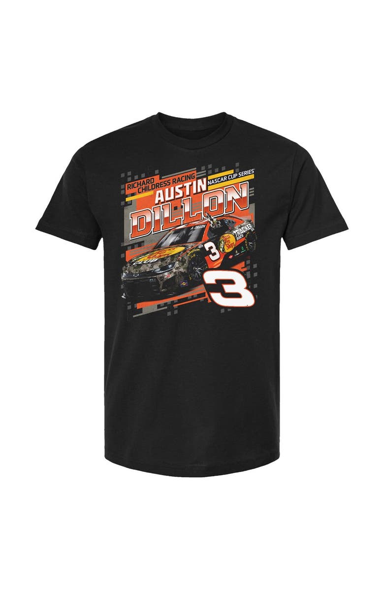 NASCAR Men's Richard Childress Racing Team Collection Black Austin Dillon Bass Pro Shops Draft T-Shirt, Alternate, color, Black