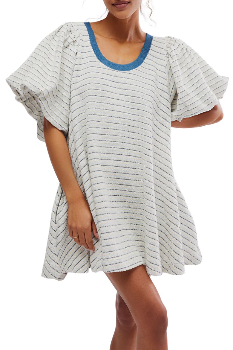 free people striped knit dress Hudson Puff Sleeve (Women) Effortless in a slouchy