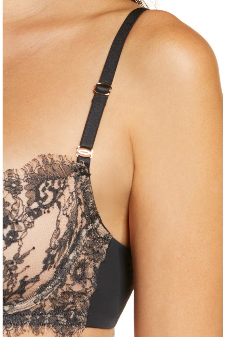 Entice Underwire Balconette Bra, Alternate, color, BLACK / NYLON