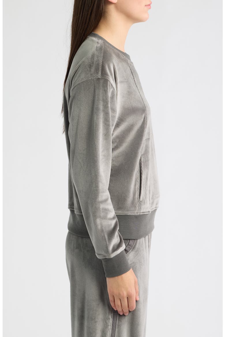 Seamed Crewneck Sweatshirt, Alternate, color, CHARCOAL