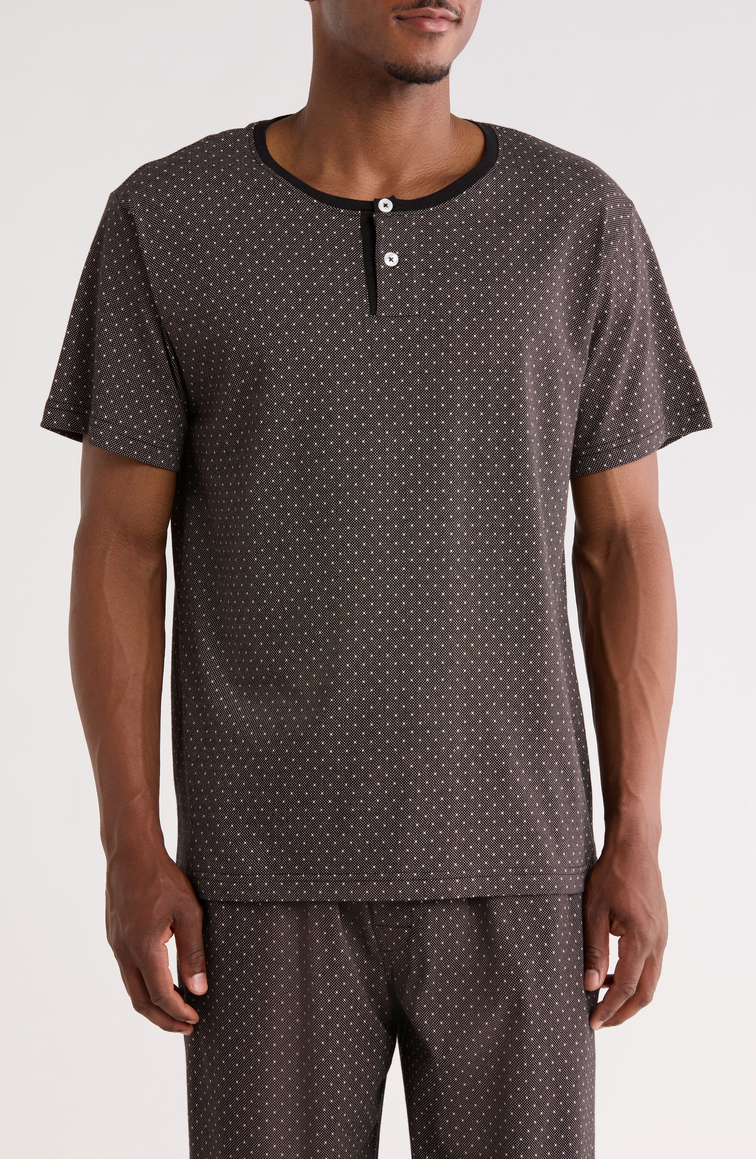 Short Sleeve Cotton Henley
