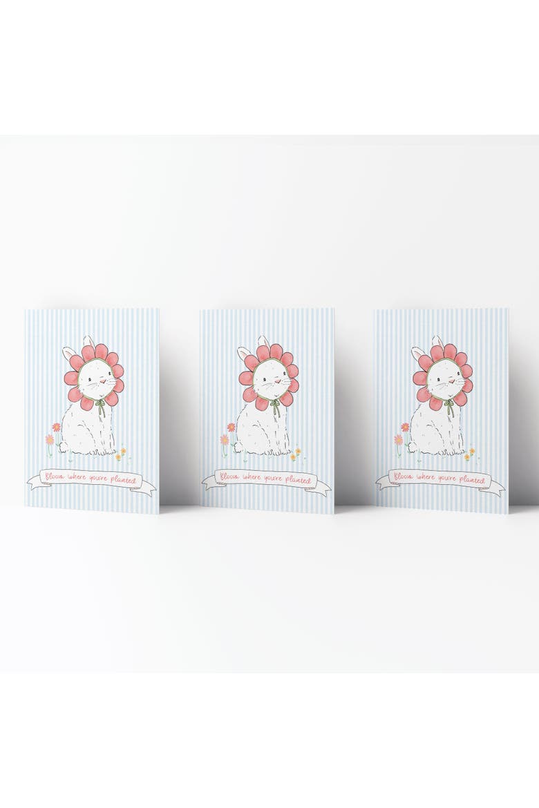 Easter/Spring Greeting Card Pack, Main, color, Bunny Flower