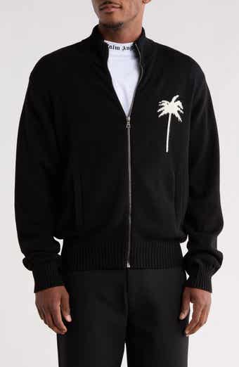 Palm Angels Palm Tree Cotton & Wool Zip Cardigan