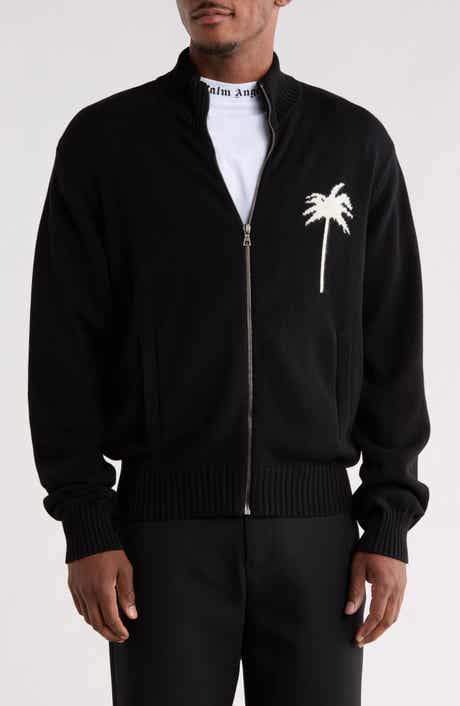 Palm Angels Palm Tree Cotton & Wool Zip Cardigan